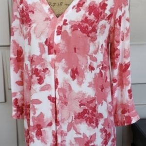 DeCollection - XL Rose 3/4 Sleeve Blouse 14/16